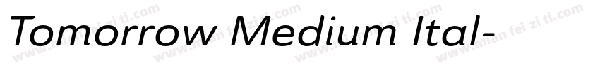 Tomorrow Medium Ital字体转换